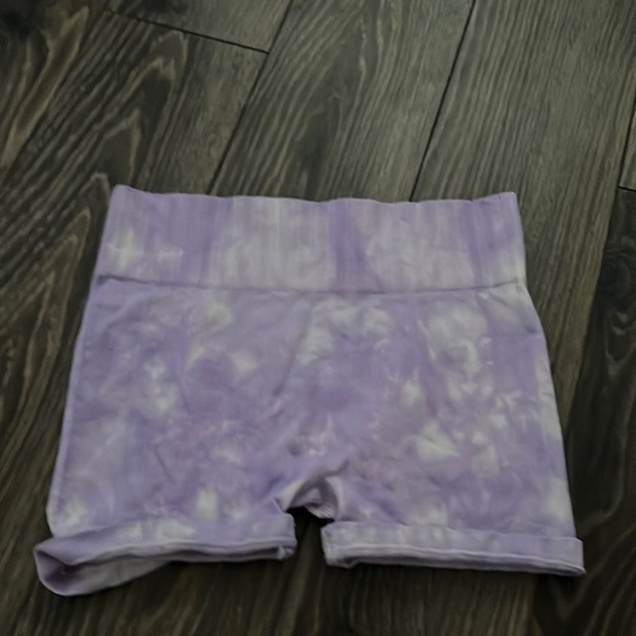 Purple And White Tied Shorts - Picture 1 of 4